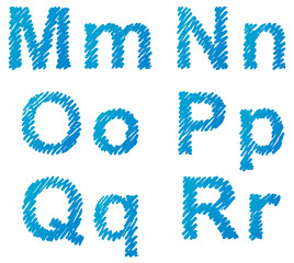 Fototapeta premium Vector hand-drawn font shaded marker