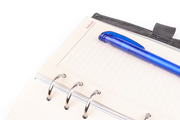 Personal organizer on white background