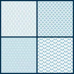 4 Nahtloses Muster Retro-Blau © Jan Engel