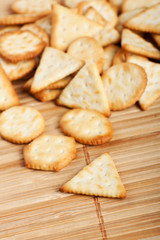 Fototapeta na wymiar salty crackers