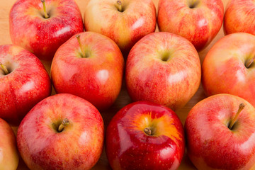 Many Fresh Red Apples