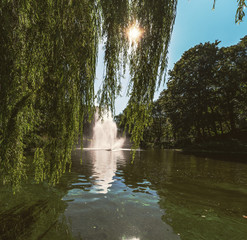 Fountain in Riga Canal