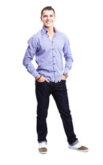 Naklejka premium Handsome casual man smiling