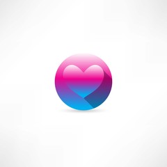 heart in a circle icon