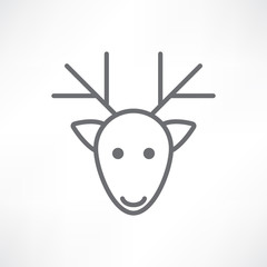 deer head on a white background