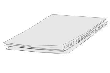 cartoon image of pile of papers