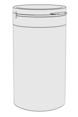 cartoon image of pill bottle