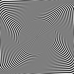 Torsion illusion. Abstract op art background.