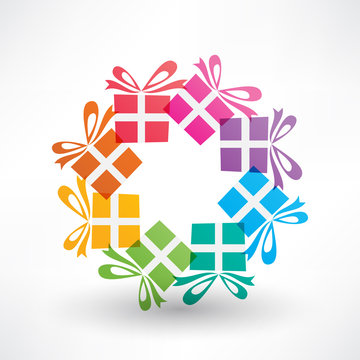 Colored corcle of gifts