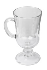 Empty glass with handle