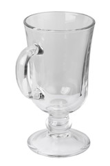Empty glass with handle