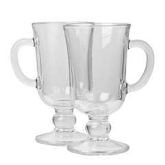 Empty glass with handle