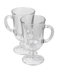 Empty glass with handle