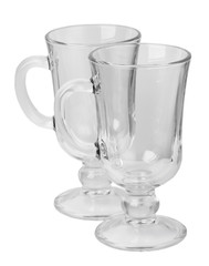 Empty glass with handle