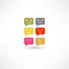 Obraz premium bubble speech emotions color