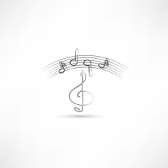treble clef and music