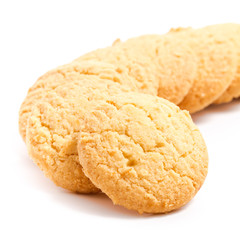 Milk cookies isolated on white background