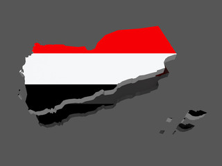 Obraz premium Map of Yemen.