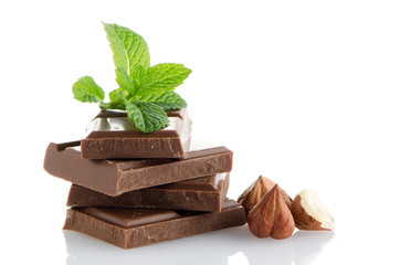 Closeup detail of chocolate parts