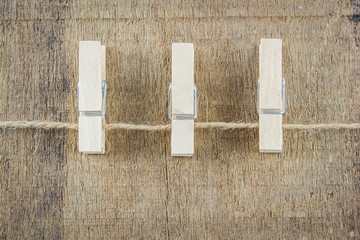 clothespin on rope isolate