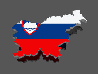 Fototapeta premium Map of Slovenia
