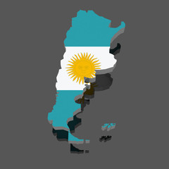 Map of Argentina.