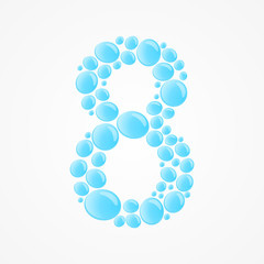 Number 8. Vector illustration.