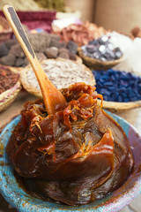 Moroccan Black Olive Hammam Soap in the Marrakesh street souk sh