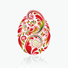 Easter egg from the leaf pattern.