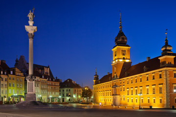 Naklejka na ściany i meble Warsaw by Night