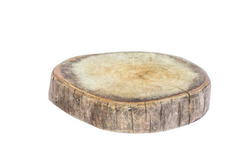 Old cutting boards wood in white background