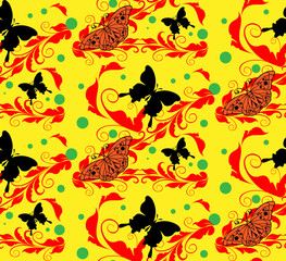 vector. floral background. seamless pattern. wallpaper