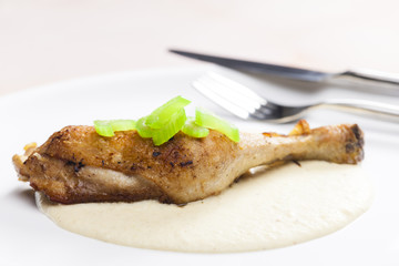chicken leg with celery sauce