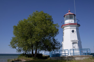 Fototapeta na wymiar Cheboygan Crib Lighthouse