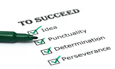Way to success checklist
