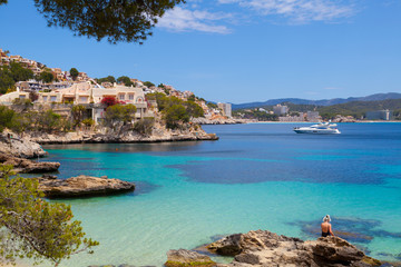 Fototapeta na wymiar Cala Fornells View in Paguera, Majorca