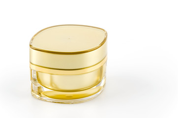 cream bottle isolated white background