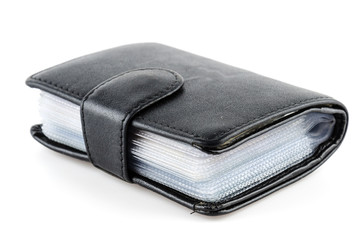 Card holder wallet isolated white background