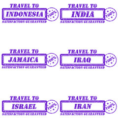 Travel to stamps