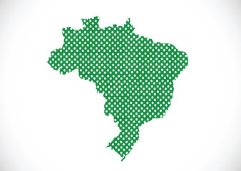 Fototapeta na wymiar Brazil map and flag theme idea design