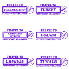 Travel to stamps