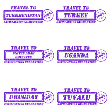 Travel to stamps