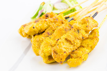 Pork satay thai cuisine food