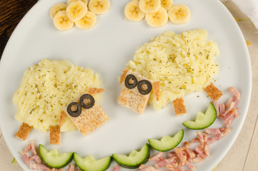 Mashed potatoes kid meal