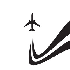 black airplane icon
