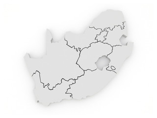 Map of Republic of South Africa (RSA)