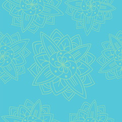 Ornamental seamless texture. Vector art