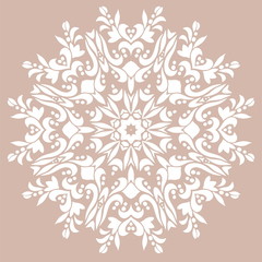 Ornamental mandala isolated. Vector art