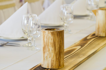 table set for an event party or wedding reception