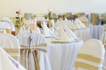 decoration on wedding chairs cover